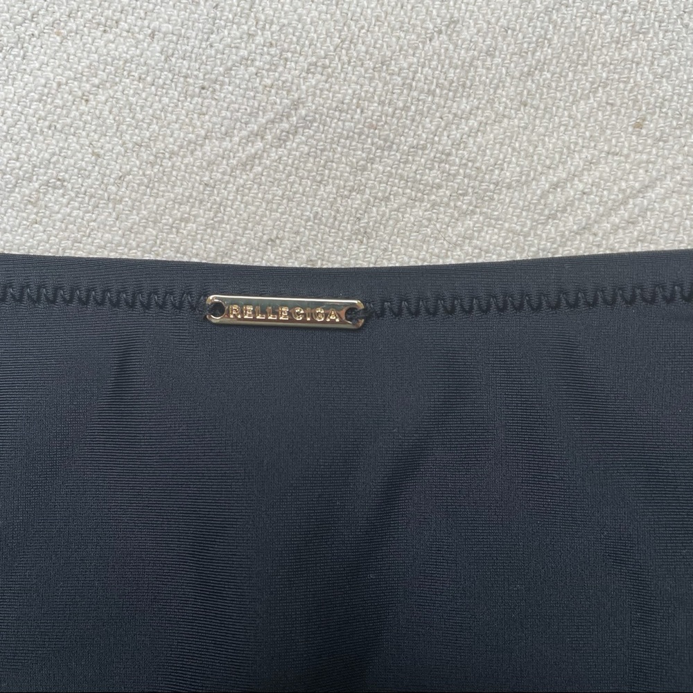 Relleciga High Cut High Waisted Black Bikini Swim Bottom Cheeky Large - Picture 8 of 10